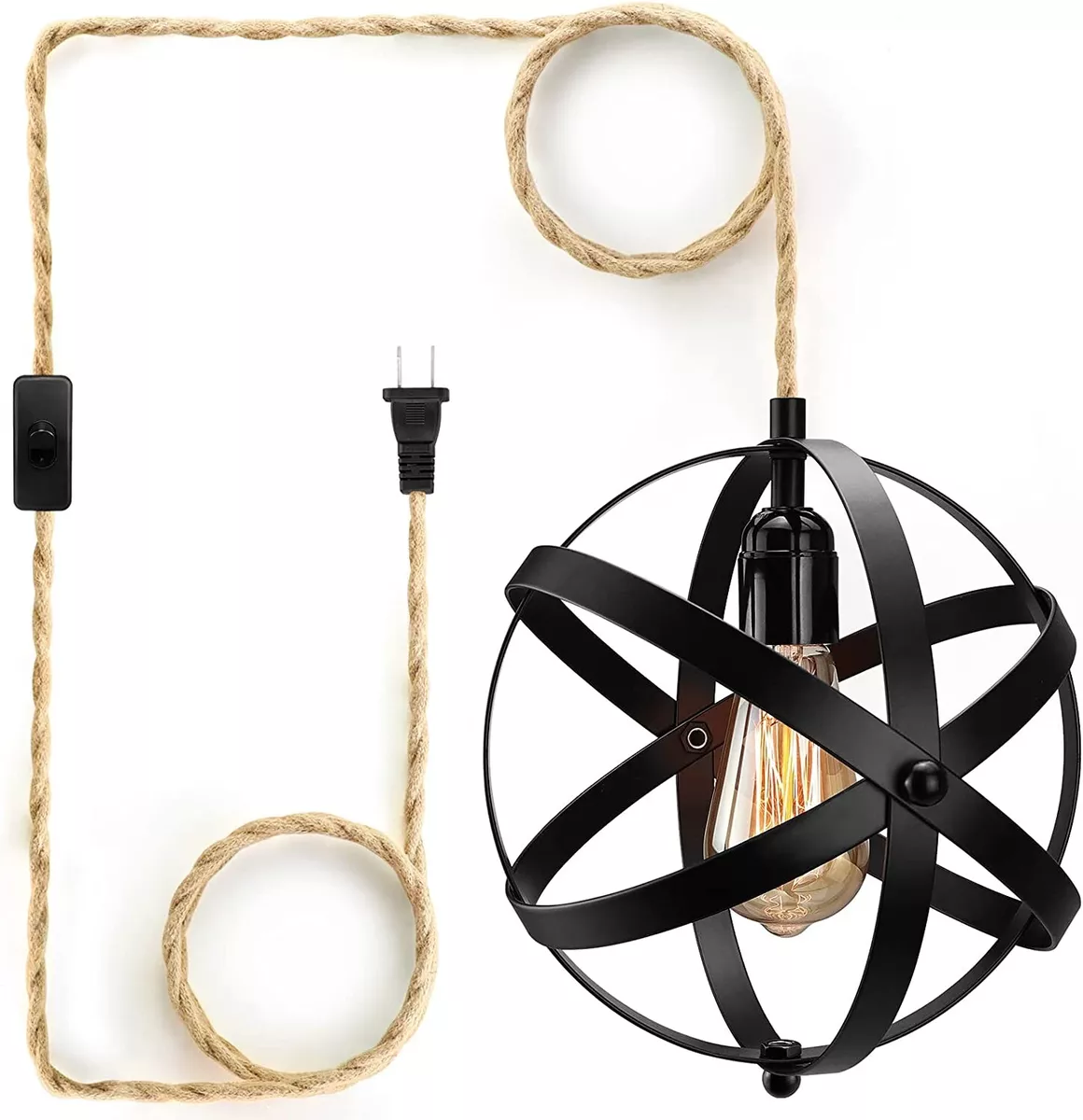 Plug in 2024 cage pendant light