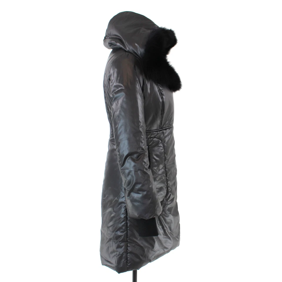 Mackage Adali Black Puffer Fox Fur Hooded Coat Small 2 in 1 Zip Puffer Jacket - Image 2 of 4