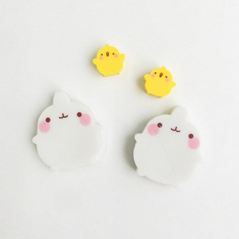 2pcs/pack Cute Rabbit Pencil Eraser Kawaii Stationery Eraser Gift School Supplie - Image 4 of 4