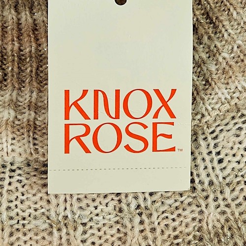 Knox Rose Holiday Pullover Sweater Womens Small Blend Long Sleeve Striped - Picture 7 of 10