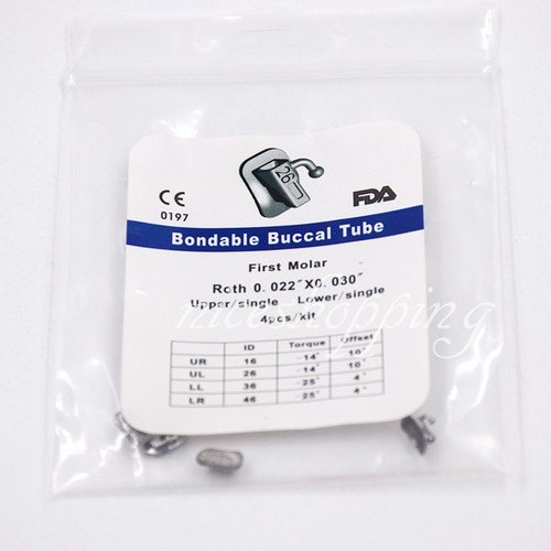 1 Confezione Dentale 1°/2° Tubo Buccale MBT/Roth/Edgewise 022/018 Bondable Non-con - Foto 25 di 102