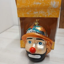 Emmett Kelly Jr. Ornament Weary Willie Clown European Style Molded Glass Flambro