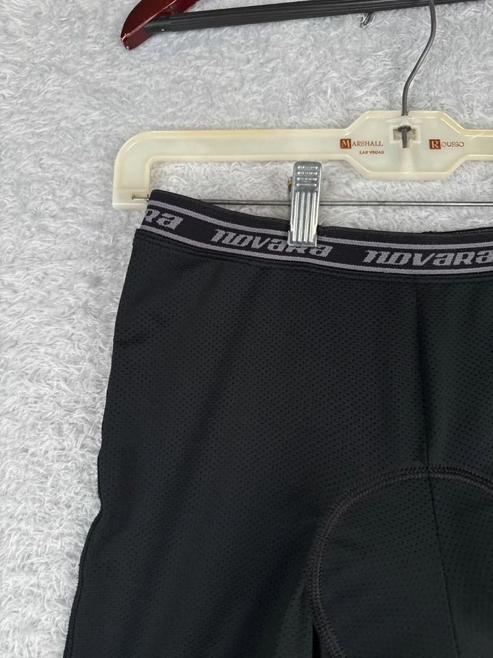 Pantalones Cortos de Ciclismo Novara Adultos Medianos Negros Forro Nylon Mezcla Spandex Acolchados Foto 4 de 4