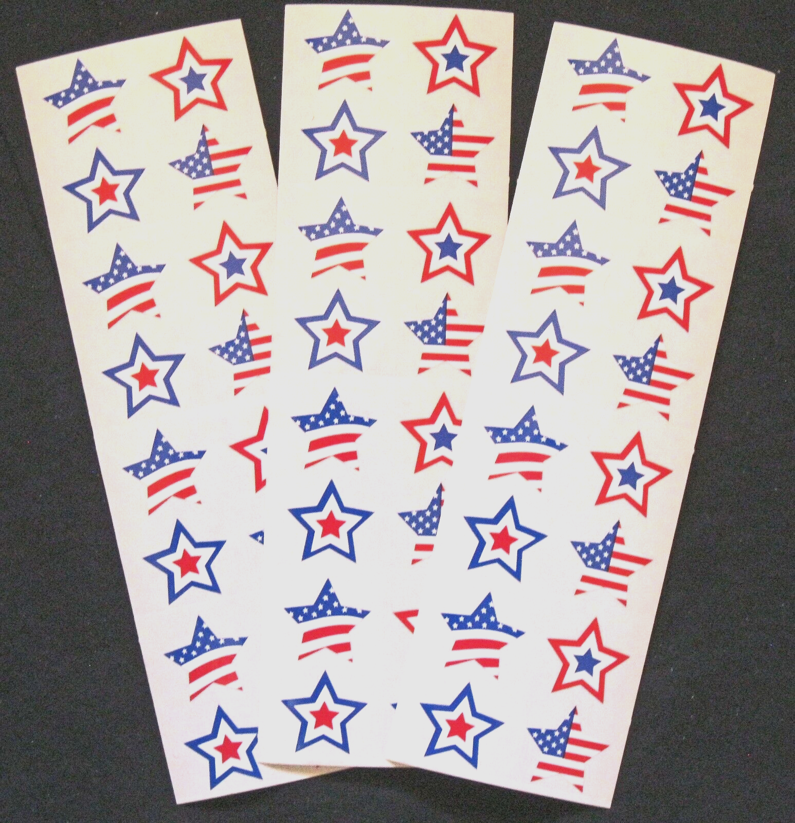 Mrs Grossman Vintage Three 2x6 inch 'American Stars' Sticker Sheets (c ...