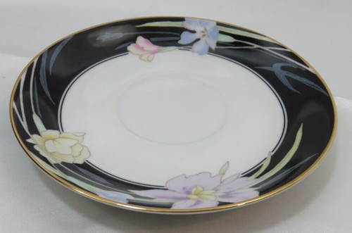 Mikasa Charisma Black L 9050 Cup & Saucer Set Gold Trim 1983 - 1997 - Picture 14 of 17