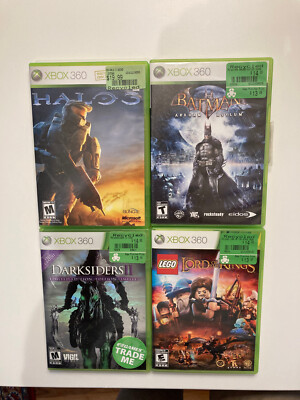 XBOX 360 Games lot CIB Halo Darksiders Arkham Asylum LEGO LOTR