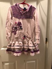 Girls Naartjie Pink Hooded Dress Size 4T