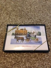 Box Set 16 Colonial Williamsburg "Georgian Home on Palace Green" Christmas Card