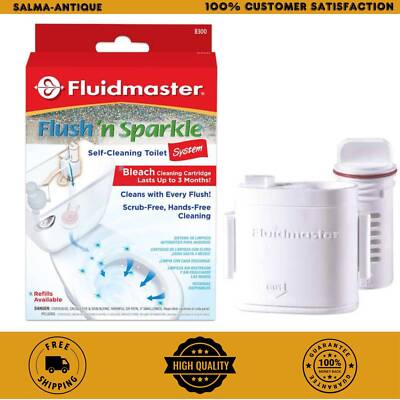 Fluidmaster 8300P8 Flush 'n Sparkle Automatic Bleach Toilet Bowl Cleaning System
