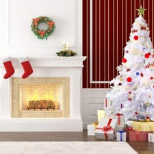 6FT Artificial White Pine Christmas Tree w/ Stand 800 Branch Tips