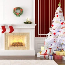 6FT Artificial White Pine Christmas Tree w/ Stand 800 Branch Tips