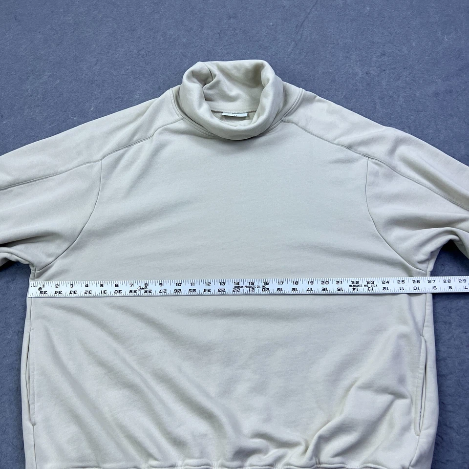 LIT Active Whisper Gran Tamaño Cuello Alto Grande Marfil Sudadera Mangas Abullonadas Top Foto 4 de 4