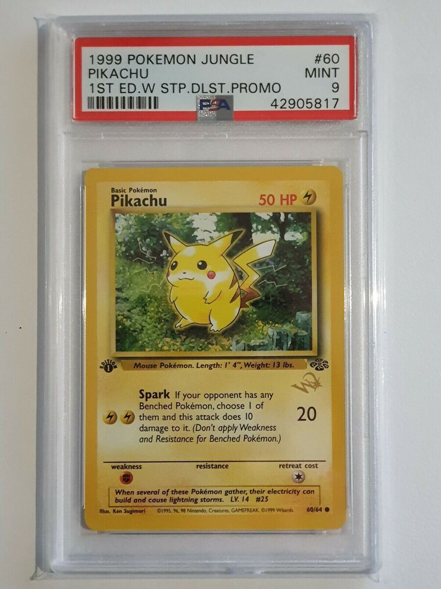 1999 Pokemon Jungle Pikachu 1st Edition With Duelist Stamp 1999 Pokemon Jungle Pikachu 1st Edition With Duelist Stamp