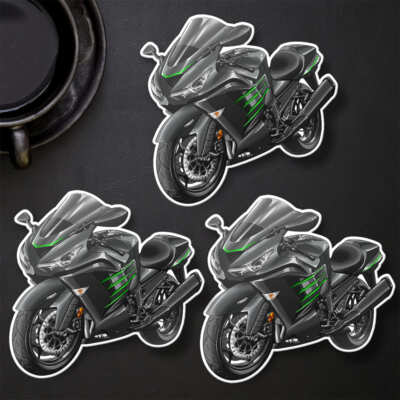 ZX14R Stickers - Set of 3 KissCut Motorcycle Decals for