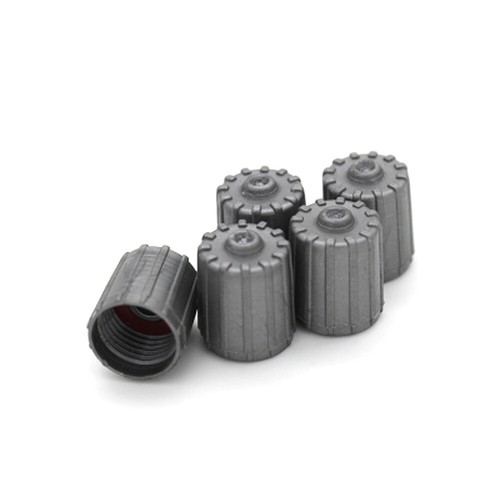 10pcs Plastic Gray Car Wheel Tire Valve Stem Caps TPMS Tire Cap with Gasket - Picture 9 of 10