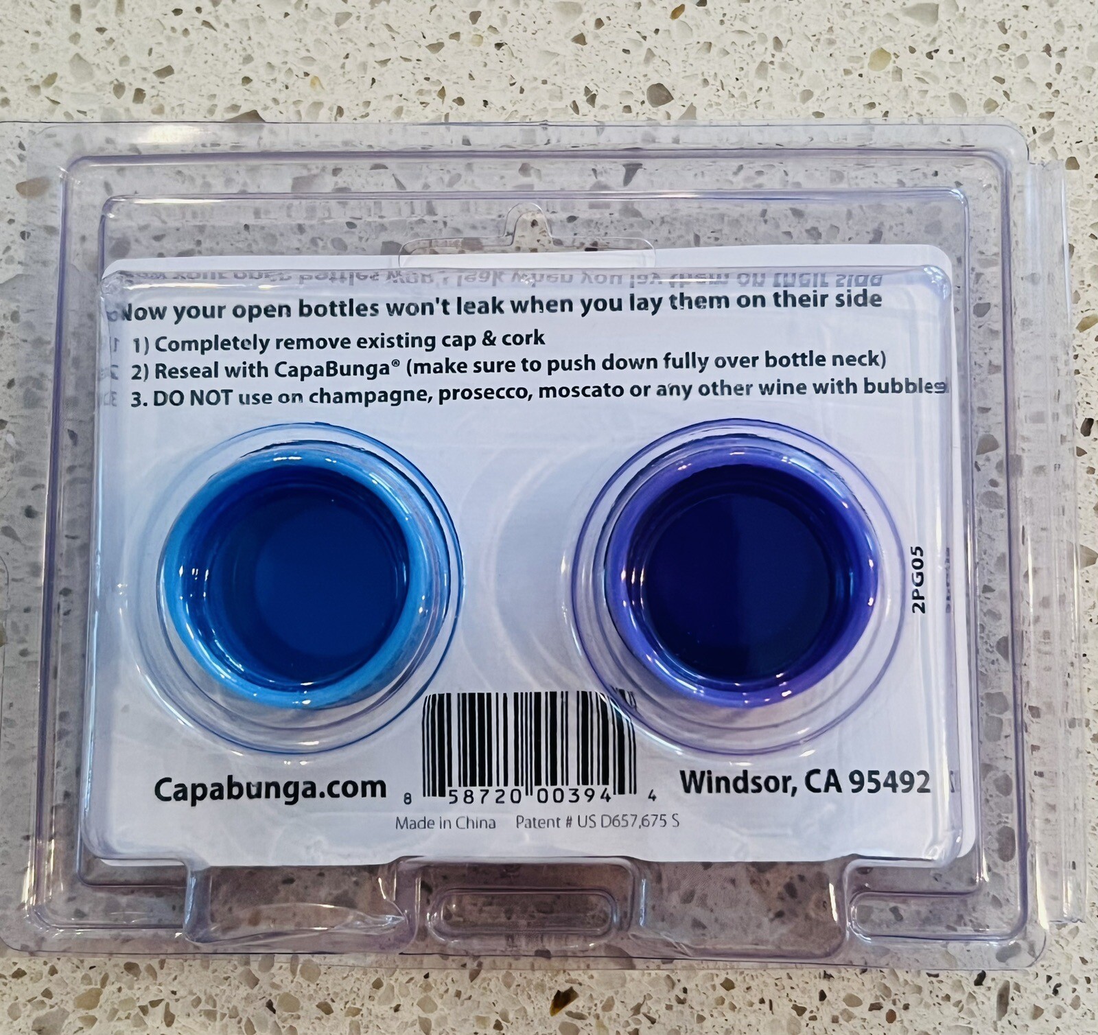 New Capabunga Silicone Wine Bottle Stopper Set of 2 Wine LoverOn