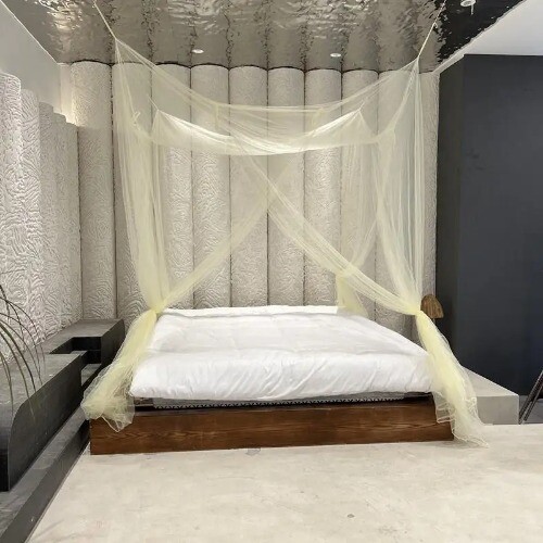 Mosquitera de 4 postes de esquina con dosel cortinas de cama cama tamaño king completo anti - Imagen 9 de 27