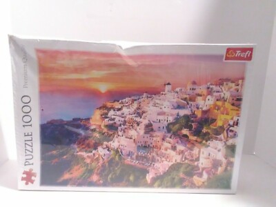 Trefl 1000 Piece Jigsaw Puzzle | Sunset over Santorini | New/Damaged ...