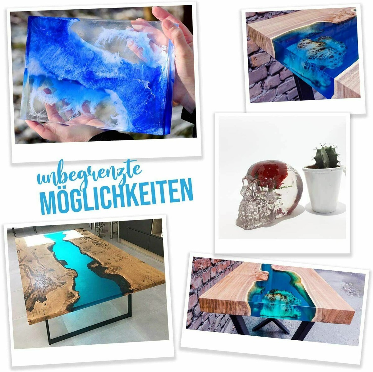 Epoxidharz Gießharz für Kunst und Handwerk Vergüsse bis 5cm