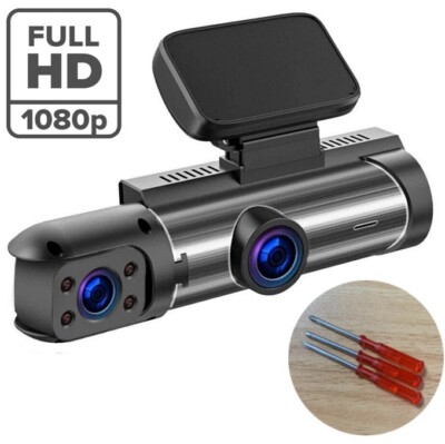 1080P Dual Lens Car DVR Dash Cam G-Sensor Front and Inside Camera Video Recorder