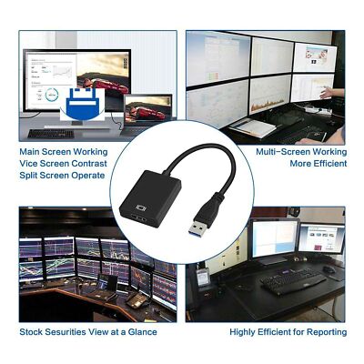 USB3.0 to HDMI Adapter USB 3.0 To HDMI Converter External Graphics Card Adapter