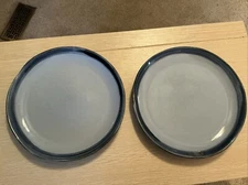Project62 Valetta Blue Porcelain Dinner Plates 10.4in Discontinued Set of 2