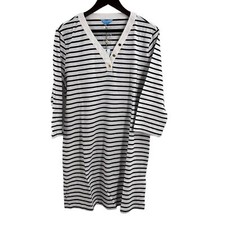 Draper James T Shirt Dress Navy Stripe New XL