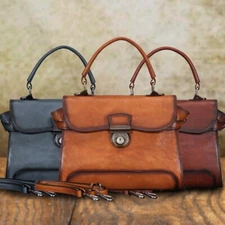 Genuine Leather Purses and Handbags Women Vintage Sholder Bag Crossbody Bag