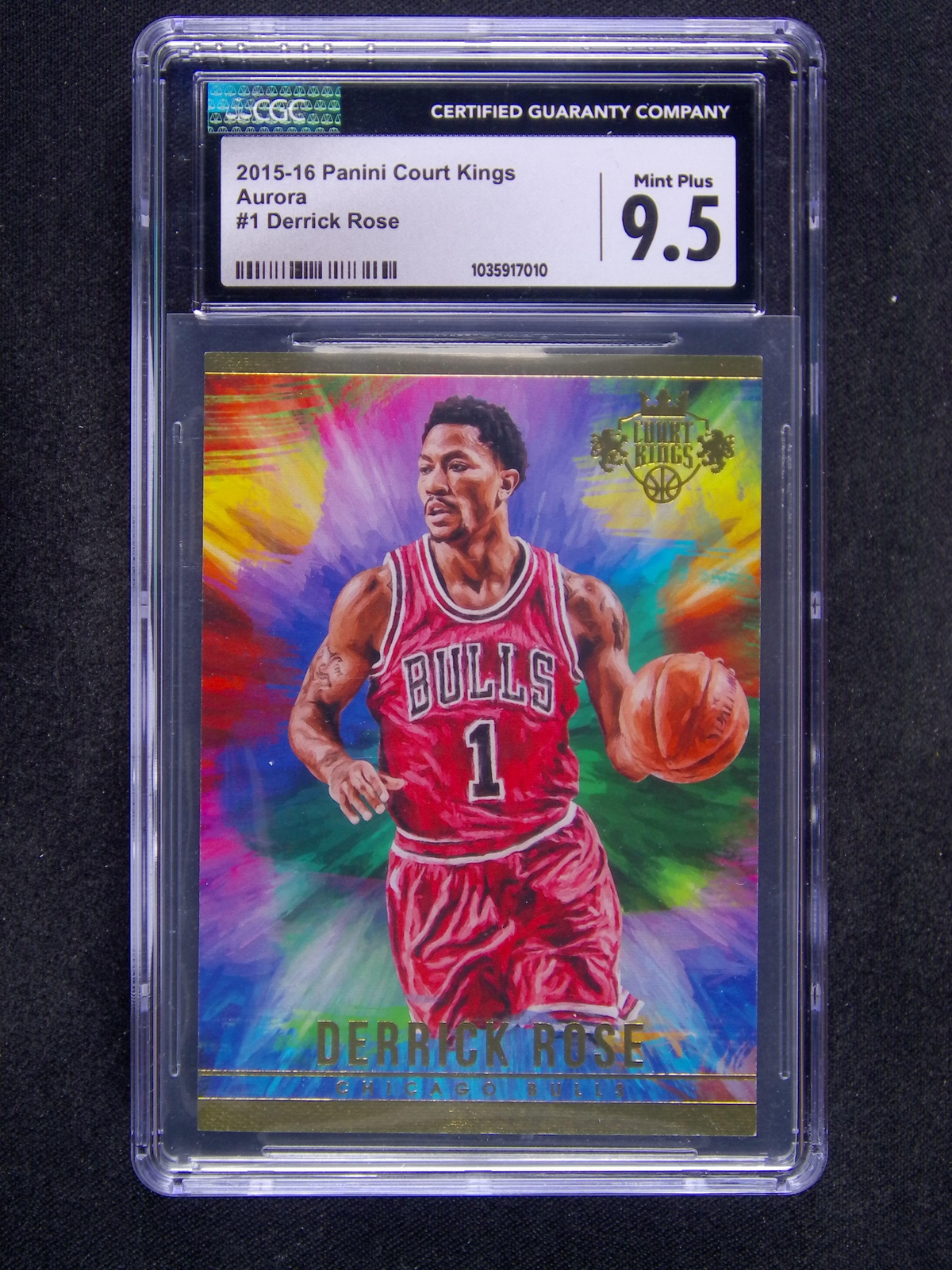 2015-16 Panini Court Kings Derrick Rose #1 Aurora Case Hit SSP