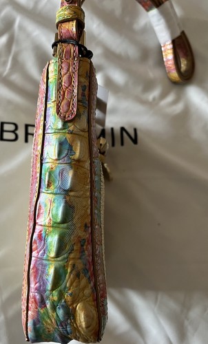 Brahmin Marley Saltwater Taffy Bungalow Leather/Straw Small Crossbody, NWT - Picture 5 of 15