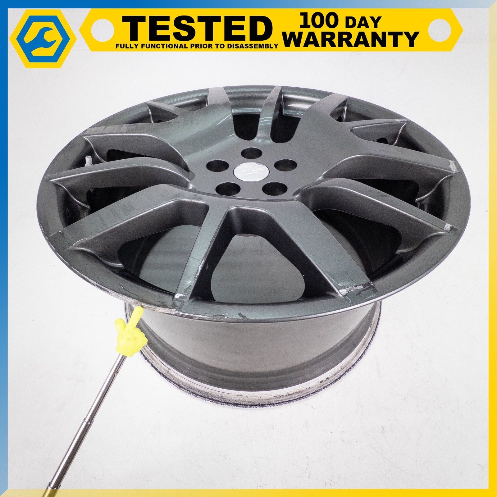 08-19 MASERATI GRANTURISMO GRANCABRIO 10.5J X 20 20" REAR WHEEL RIM GRAY OEM