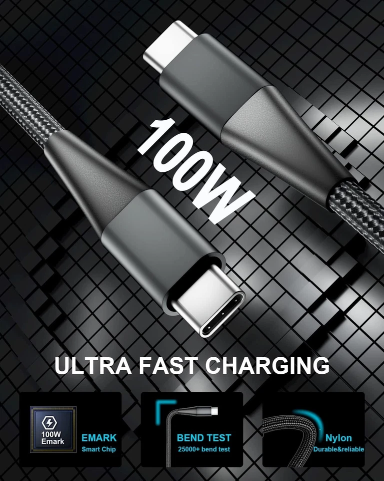 6.6ft USB C to USB C Charging Cable - 2 Pack, Enhanced Durability & Safety - Image 4 of 4