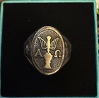 ****Estate Find Unique WW2 Vintage Creed Sterling Silver Episcopal Signet Ring ￼ — photo 7
