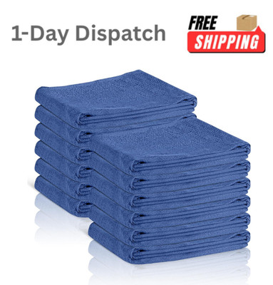 12 Pack Surgical Towels Huck Towels 100% Cotton 15x25 Blue Cleaning Rags Lint Fr