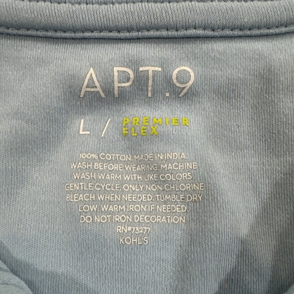 Polo masculina Apt 9 Premier Flex azul claro tamanho G - Imagem 2 de 3