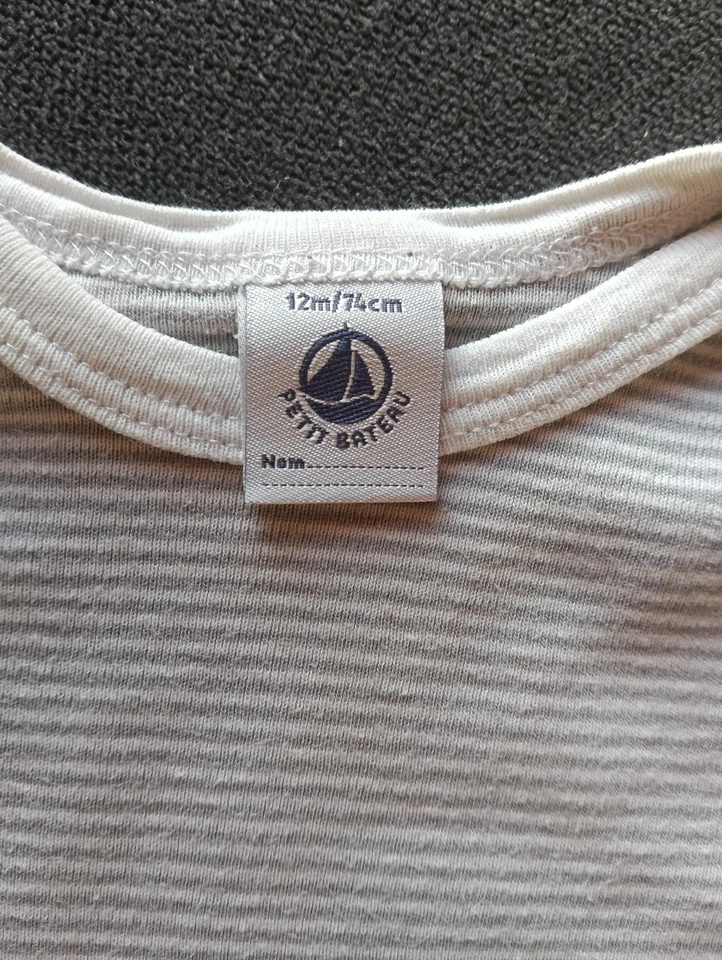 2 body bambino unisex neonata Petit Bateau, taglia 74 cm 12 mesi, cotone Bianco - Imagen 2 de 4