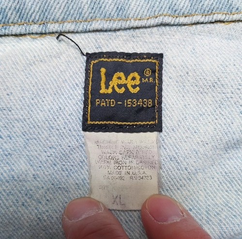 90s LEE JEANS Aaliyah Haughton Jacket Type 3 Trucker Denim 153438 Sz XL RARE - Picture 5 of 7