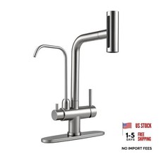 Waterfall Kitchen Faucet with Water Filter,Upgraded Separate Drinking Water 2