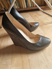 Schuhe schwarz Pumps Keilabsatz Leder SISTERS Gr. 39