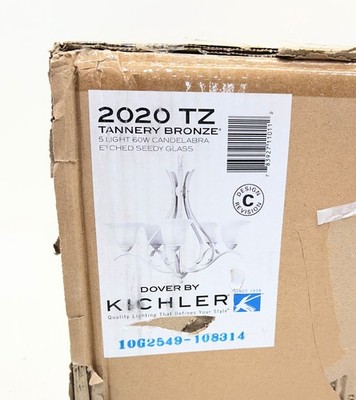 Kichler Dover 24 in. 5-Light Tannery Bronze Transitional Chandelier