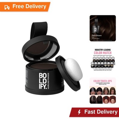 Boldify Hairline Powder, Root Touch Up Hair Color Dark Brown 4g