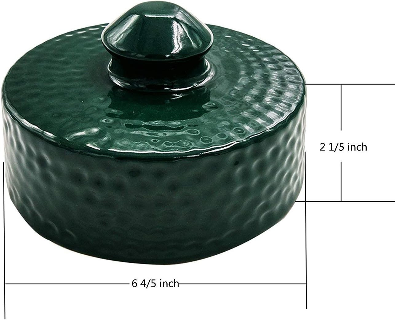 Grill Chimney Top Vent Cap Ceramic Damper Top Big Green Color Egg Accessories...