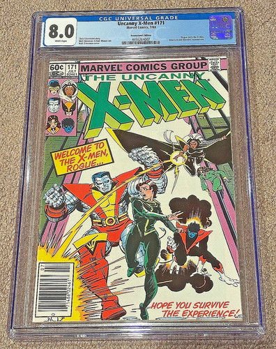 Uncanny X-Men #171! 7/83 CGC Graded 8.0! Newsstand Edition! WHITE Pages!