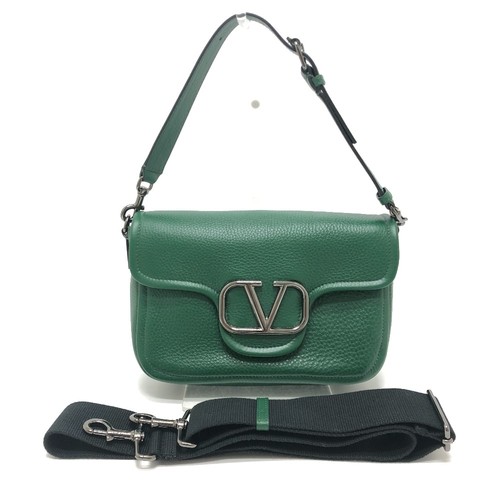 Valentino Garavani All time Logo 2-Way Bag Shoulder Bag Leather Green