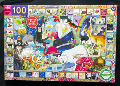 eeBoo Natural Science Jigsaw 100 pieces & Poster Age 5+ 18'' x 27'' NEW SEALED