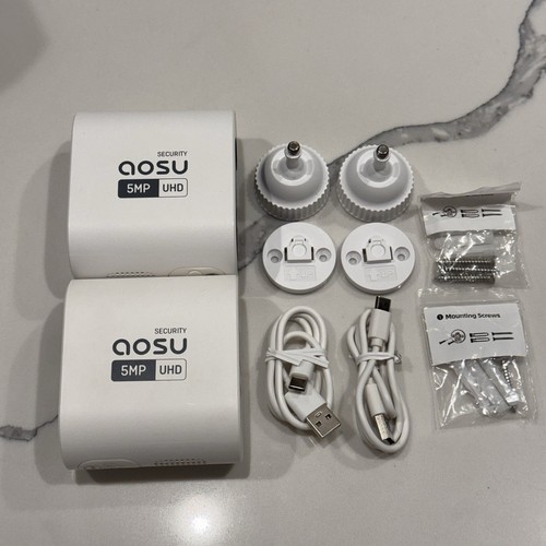 (2)AOSU SolarCam Max 5MP Replacement Security Cameras ONLY Model: C7S2CH11