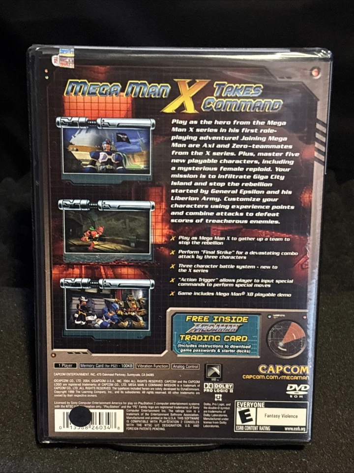 Mega Man X Command Mission (PlayStation 2) Brand New Pristine UPC Punch - Image 2 of 4