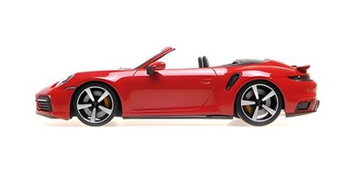Minichamps 155069084 1:18 Porsche 911 (992) Turbo S Cabriolet, Red
