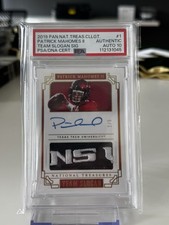 2019 Panini National Treasures Materials Signatures Patrick Mahomes #1 /5 