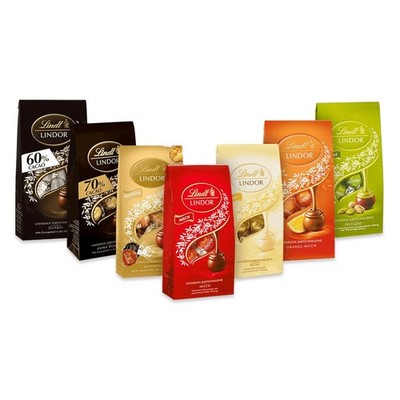 Lindt 956g LINDOR Kugeln Mischung 7 Beutel Set Schokolade Mix MHD 09/26